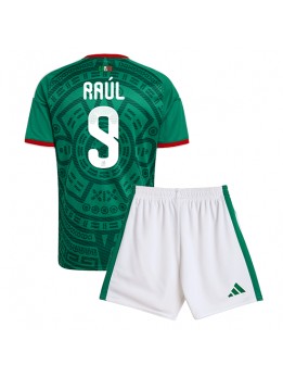 Otroški Nogometna dresi replika Mehika Raul Jimenez #9 Domači SP 2026 Kratek rokav (+ hlače)